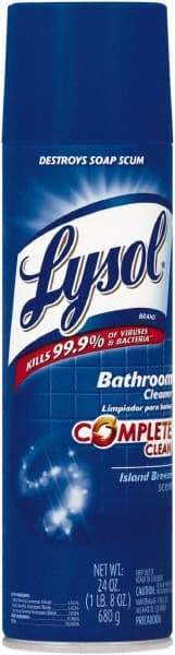 Lysol - 24 oz Aerosol Can Liquid Bathroom Cleaner - Island Breeze Scent, Disinfectant, General Purpose Cleaner - First Tool & Supply