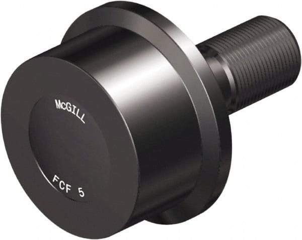 McGill - 6" Roller Diam x 3" Width, 2-1/2" Stud Diam x 5-1/2" Length, Flanged Load Roller - Steel, 3-1/4" Thread Length, 2-1/2-12 Thread, 8-1/2" OAL, 35,800 Lb Dynamic Cap, 62,000 Lb Static Cap - First Tool & Supply