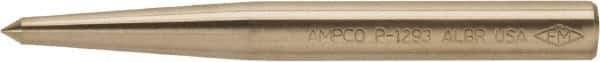 Ampco - 3/8" Nonsparking Center Punch - 4-1/2" OAL, Nickel Aluminum Bronze - First Tool & Supply