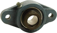 Tritan - 1-1/4" ID, 6.34" OAL x 2.01" OAH 2-Bolt Flange - 3,440 Lb Static Cap, 5,778 Lb Dyn Cap, 5.12" Btw Mnt Hole Ctrs, 0.74" Base-to-Ctr Ht, Cast Iron/Steel - First Tool & Supply