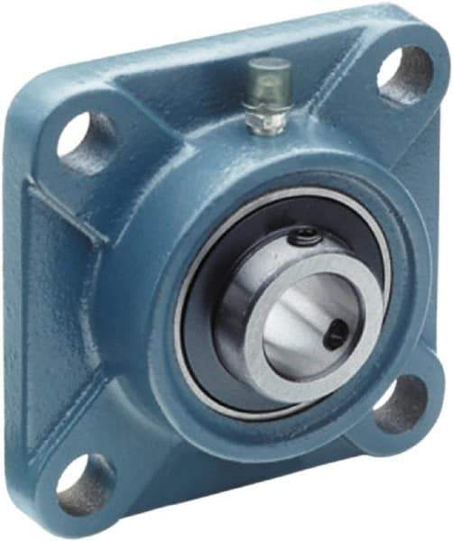 Tritan - 1-5/16" ID, 4.61" OAL x 1-3/4" OAH 4-Bolt Flange - 3,440 Lb Static Cap, 5,778 Lb Dyn Cap, 3.62" Btw Mnt Hole Ctrs, 3/4" Base-to-Ctr Ht, Cast Iron/Steel - First Tool & Supply