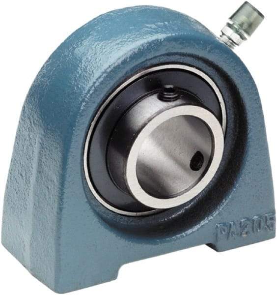 Tritan - 1" ID, 2.7559" OAL x 2.7559" OAH Pillow Block - 1,765 Lb Static Cap, 3,147 Lb Dyn Cap, 2" Btw Mnt Hole Ctrs, 1-7/16" Base-to-Ctr Ht, Cast Iron/Steel - First Tool & Supply