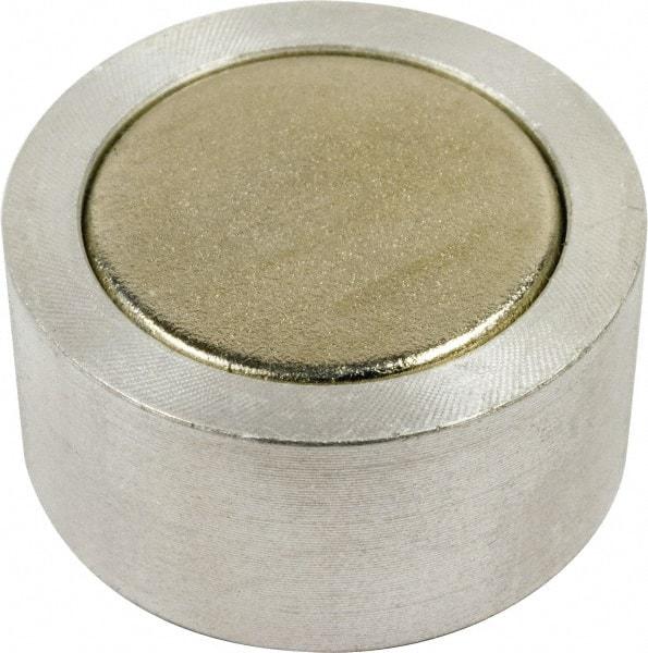 Mag-Mate - 1" Wide x 1/2" Thick, Center Mount Neodymium Rare Earth Fixture Magnet - 10.4 Lb Average Holding Capacity, 20.8 Lb Max Holding Capacity, Aluminum Housing - First Tool & Supply