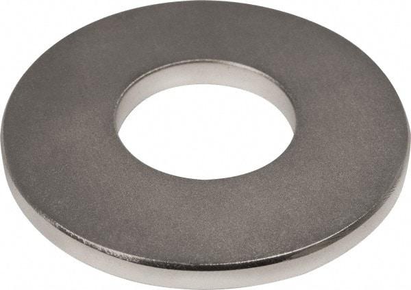 Mag-Mate - 2" Long x 2" Diam x 3/16" High, 1 Mounting Hole, 76 Poles, Ring Neodymium Rare Earth Holding Magnet - 60 Lb Average & 119 Lb Max Pull Force, 7/8 Mounting Hole, Through Hole Style, 180°F Max Operating Temp - First Tool & Supply