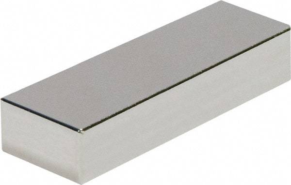 Mag-Mate - 1-1/2" Long x 1-1/2" Wide x 3/16" High, 35 Poles, Rectangular Neodymium Rare Earth Holding Magnet - 31.5 Lb Average & 62.1 Lb Max Pull Force, 180°F Max Operating Temp - First Tool & Supply