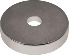 Mag-Mate - 1" Long x 1" Diam x 1/8" High, 1 Mounting Hole, 20 Poles, Ring Neodymium Rare Earth Holding Magnet - 16.6 Lb Average & 33.2 Lb Max Pull Force, 0.19 Mounting Hole, Through Hole Style, 180°F Max Operating Temp - First Tool & Supply