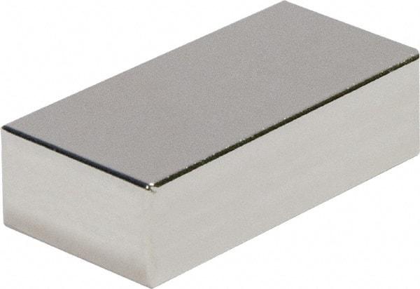 Mag-Mate - 1" Long x 1/2" Wide x 1/8" High, 11 Poles, Rectangular Neodymium Rare Earth Holding Magnet - 8.6 Lb Average & 17.1 Lb Max Pull Force, 180°F Max Operating Temp - First Tool & Supply