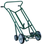 4-Wheel Drum Truck - 1000 lb Capacity - 10" Mold on rubber wheels forward - 6' Mold on rubber wheels back - Easy Handle - First Tool & Supply