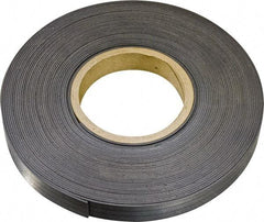 Mag-Mate - 600" Long x 3/4" Wide x 1/8" Thick Flexible Magnetic Strip - 10.5 Lb Max Pull Force, 6 Linear Ft/Lb Magnetic Pull Force, Plain Back, Dark Brown - First Tool & Supply