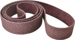 Brite Star - 3" Wide x 132" OAL, 120 Grit, Aluminum Oxide Abrasive Belt - Aluminum Oxide, Medium, Nonwoven, Series SC-BS - First Tool & Supply