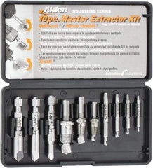 Alden - 10 Piece Screw Extractor/Drill Set - #4 to 1/2 Size Range - First Tool & Supply