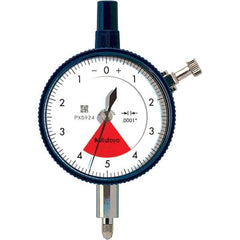 Mitutoyo - 0.008" Range, 4-0-4 Dial Reading, 0.0001" Graduation Dial Drop Indicator - 2.24" Dial, 0.01" Range per Revolution, 0.0001" Accuracy - First Tool & Supply