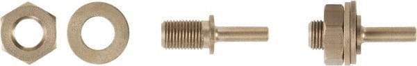Ampco - 1/2" Arbor Hole Drive Arbor - For 6" Wheel Brushes, Attached Spindle - First Tool & Supply
