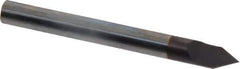 Value Collection - 1/4" Diam x 0.216" Length of Cut, 1/4" Shank Diam, 60° Included Angle, Solid Carbide, Conical Point Engraving Cutter - 2-1/2" Overall Length, Right Hand Cut, AlTiN Coated - First Tool & Supply