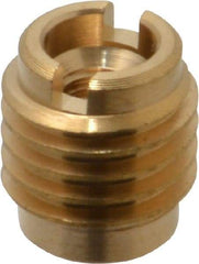 E-Z LOK - M5x0.8, Brass Knife Insert - 3/8" Drill, 3/8" Hole Diam, 1/2" Long, 5/8" Min Grip, M5 Hex - First Tool & Supply