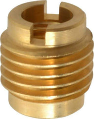 E-Z LOK - M8x1.25, Brass Knife Insert - 1/2" Drill, 1/2" Hole Diam, 5/8" Long, 3/4" Min Grip, M8 Hex - First Tool & Supply