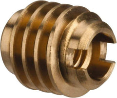 E-Z LOK - #8-32, Brass Knife Insert - 1/4" Drill, 1/4" Hole Diam, 3/8" Long, 1/2" Min Grip - First Tool & Supply