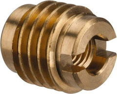 E-Z LOK - #10-32, Brass Knife Insert - 3/8" Drill, 3/8" Hole Diam, 1/2" Long, 0.6" Min Grip - First Tool & Supply