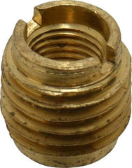 E-Z LOK - 3/8-24, Brass Knife Insert - 1/2" Drill, 1/2" Hole Diam, 5/8" Long, 3/4" Min Grip - First Tool & Supply