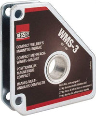 Bessey - 3-3/8" Wide x 5/8" Deep x 3-3/8" High Magnetic Welding & Fabrication Square - 48.5 Lb Average Pull Force - First Tool & Supply