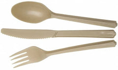 Ability One - Paper & Plastic Cups, Plates, Bowls & Utensils; Breakroom Accessory Type: Plastic Spoons ; Breakroom Accessory Description: Bio-Based Plastic Flatware - Exact Industrial Supply