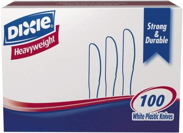 Dixie - Dixie Plastic Tableware, Heavyweight Knives - White - First Tool & Supply