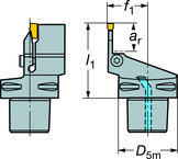 C3-RF151.23-22050-20 Capto® and SL Turning Holder - First Tool & Supply