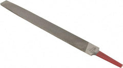 Simonds File - 12" Long, Smooth Cut, Flat American-Pattern File - Double Cut, Tang - First Tool & Supply