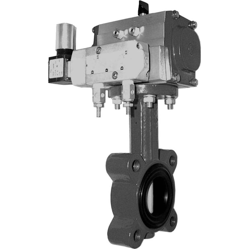 Honeywell - Actuated Butterfly Valves; Pipe Size: 6 (Inch); Actuator Type: Pneumatic ; Style: Flanged ; Material: Cast Iron; Polyester ; WOG Rating (psi): 175 ; Seat Material: EPDM - Exact Industrial Supply