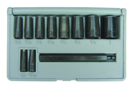11 Pc. Gasket Hole Punch Set - Long Driving Mandrel & 1/4; 5/16; 3/8; 7/16; 1/2; 9/16; 5/8; 3/4; 7/8; 1" - First Tool & Supply