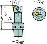 C5-CTLHOL-22090-3 Capto® and SL Turning Holder - First Tool & Supply