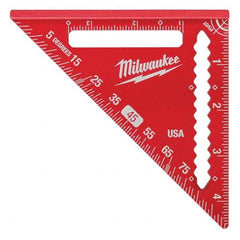 Milwaukee Tool - Rafter Squares Type: Rafter Square Blade Length (Inch): 4-1/2 - First Tool & Supply