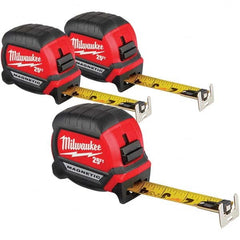 Milwaukee Tool - 25' x 1" Yellow/Black Blade Tape Measure - First Tool & Supply