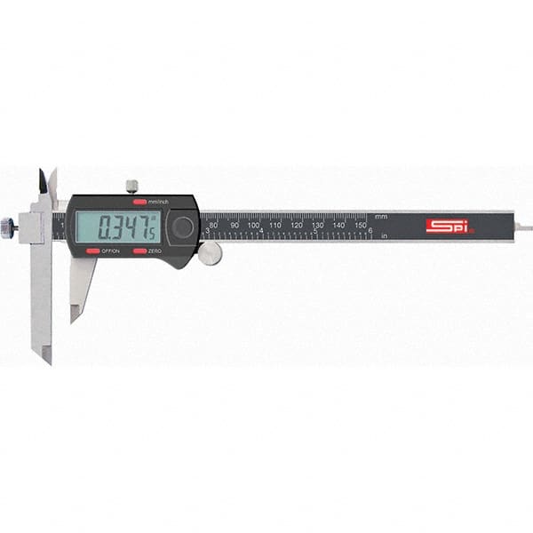 SPI - 0 to 150mm Range, 0.01mm Resolution, Electronic Caliper - First Tool & Supply