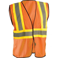 OccuNomix - Size S/M HI-Vis Orange Mesh General Purpose High Visibility Vest - First Tool & Supply