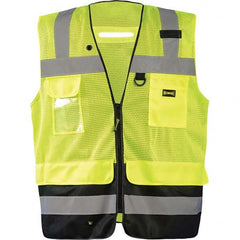 OccuNomix - Size 4XL Hi-Vis Yellow Mesh Surveyor's High Visibility Vest - First Tool & Supply