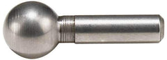 Jergens - 1/2" Ball Diam, 1/4" Shank Diam, Steel Standard Tooling Ball - 1-1/2" Ball Center to Shank Bottom - First Tool & Supply