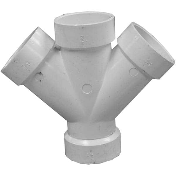 Jones Stephens - Drain, Waste & Vent Pipe Fittings Type: Double Wye Fitting Size: 4 x 3 (Inch) - First Tool & Supply