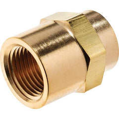 USA Sealing - 1/4 x 1/8" Brass Pipe Reducing Hex Coupling - First Tool & Supply