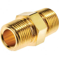 USA Sealing - 1/4" Brass Pipe Hex Nipple - First Tool & Supply