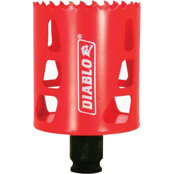 Freud - 2-1/4" Diam, 2-3/8" Cutting Depth, Hole Saw - Bi-Metal Saw, Toothed Edge - First Tool & Supply