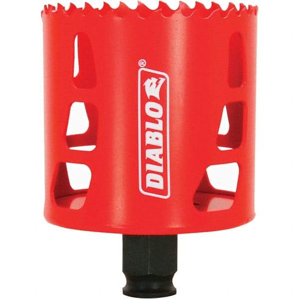 Freud - 2-5/8" Diam, 2-3/8" Cutting Depth, Hole Saw - Bi-Metal Saw, Toothed Edge - First Tool & Supply