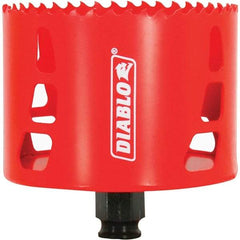 Freud - 3-5/8" Diam, 2-3/8" Cutting Depth, Hole Saw - Bi-Metal Saw, Toothed Edge - First Tool & Supply