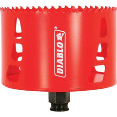 Freud - 4" Diam, 2-3/8" Cutting Depth, Hole Saw - Bi-Metal Saw, Toothed Edge - First Tool & Supply