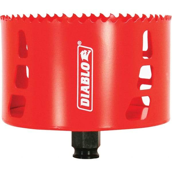 Freud - 4-1/4" Diam, 2-3/8" Cutting Depth, Hole Saw - Bi-Metal Saw, Toothed Edge - First Tool & Supply