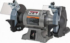 Jet - 8" Wheel Diam x 1" Wheel Width, 1 hp Grinder - 5/8" Arbor Hole Diam, 1 Phase, 3,450 Max RPM, 115 Volts - First Tool & Supply