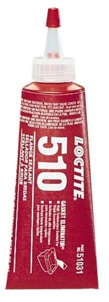 Loctite - 50ml 510 Gasket Eliminator Flange Sealant - -65 to 400°F, Red, Comes in Tube - First Tool & Supply