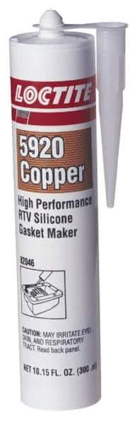 Loctite - 300ml High Performance RTV Silicone Gasket Maker - -65 to 700°F, Copper, Comes in Cartridge - First Tool & Supply