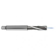 M10x1.0 6H 3-Flute Carbide Semi-Bottoming 15 degree Spiral Flute Tap-Bright - First Tool & Supply