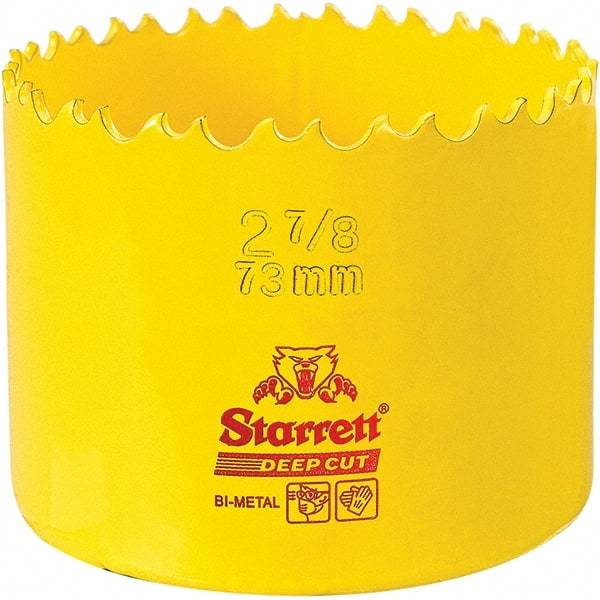 Starrett - 2-7/8" Diam, 2" Cutting Depth, Hole Saw - High Speed Steel Saw, Toothed Edge - First Tool & Supply